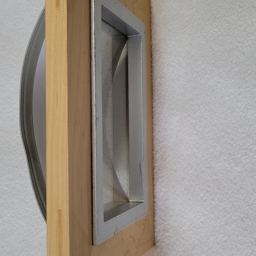 Maple Wood Picture Frame Hologram 3-D Curved Contemporary Vintage Deco 8.5 x 6.5 - Picture 5 of 8
